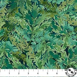Northcott Luscious Ferns Teal/Multi
