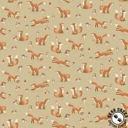 Andover Fabrics Hello Autumn Fox Tales Cream Andover Fabrics Hello Autumn Fox Tales Cream