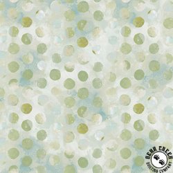 P&B Textiles Nature Story Collage Dot Light Blue Green