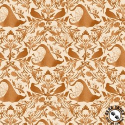 P&B Textiles Hocus Pocus Witch Hat Damask Cream/Orange P&B Textiles Hocus Pocus Witch Hat Damask Cream/Orange