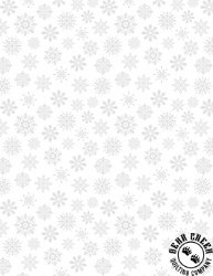 Wilmington Prints Essentials Stocking Stuffers II Small Snowflakes White on White