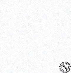 Maywood Studio Blue Belle Trailing Leaf White
