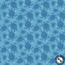 Riley Blake Designs Free As The Ocean Turtles Blue