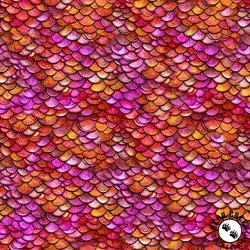 QT Fabrics Dragon's Song Dragon Scales Red/Orange QT Fabrics Dragon's Song Dragon Scales Red/Orange
