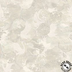 In The Beginning Fabrics Oriental Gardens Emblems Cream