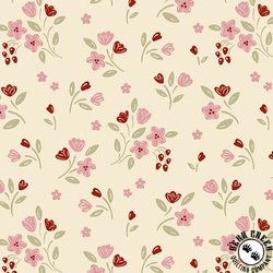 Andover Fabrics Cozy House Apple Blossom Blush