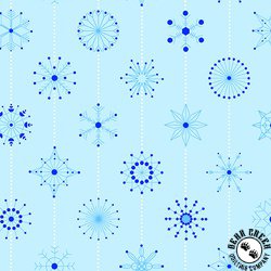 Andover Fabrics Century Prints Deco Frost Snowflakes Arctic