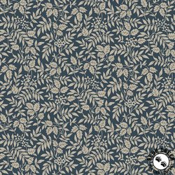 Marcus Fabrics Nouveau Leaf Sprigs Navy