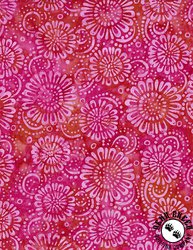 Wilmington Prints Candy Crush Batiks Daisies All Over Pink/Orange