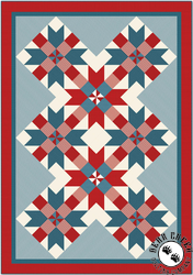 Stitcher's Flannel Holiday Ribbons Red/Blue Free Quilt Pattern