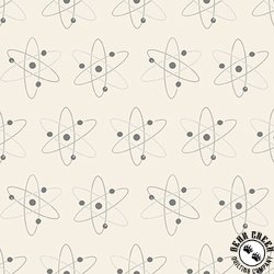 Blank Quilting Science Lab Atoms Ivory