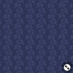 Windham Fabrics Jasper Blue Border Lace Navy