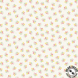 Windham Fabrics Afternoon in the Garden Floral Notes White