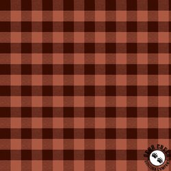 Clothworks Snow Mountain Plaid Dark Rust