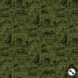 Riley Blake Designs Pine Grove Outlines Green Riley Blake Designs Pine Grove Outlines Green