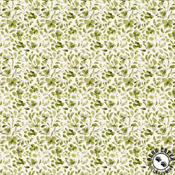 Clothworks Violetta Tonal Floral Olive