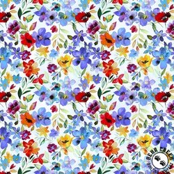In The Beginning Fabrics Blooming Day and Night Garden Day