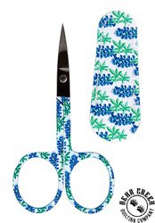 Allary Embroidery Scissors with Matching Leather Sheath - Blue Lupine
