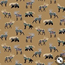 Benartex Into the Wild Wildlife Allover Tan/Multi Benartex Into the Wild Wildlife Allover Tan/Multi