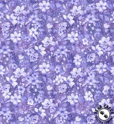 QT Fabrics Hunny Bunny Tonal Floral Purple