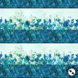In The Beginning Fabrics Allure Border Blue
