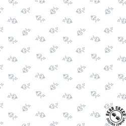 Henry Glass Quilters Flour VI Curlicue Hearts White on White Henry Glass Quilters Flour VI Curlicue Hearts White on White
