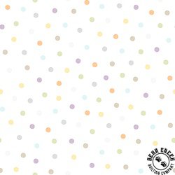 Maywood Studio Little Chicks Flannel Multi Dots White