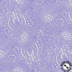 P&B Textiles Tsuru Butterfly Linework Purple
