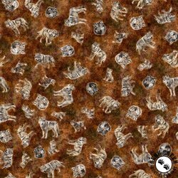 QT Fabrics Running with the Pack Tossed Wolves Brown QT Fabrics Running with the Pack Tossed Wolves Brown