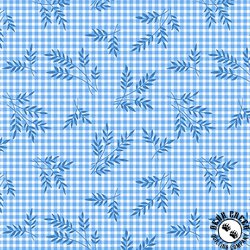 Andover Fabrics Plain and Simple Wheat Gingham Cornflower