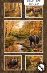 Northcott Naturescapes Wilderness  Panel Brown/Multi