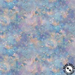 Timeless Treasures Dragonfly Mist Watercolor Texture Blue