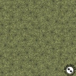 P&B Textiles Hocus Pocus Allover Webs Green