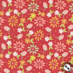 Moda Raspberry Summer Spring Berries Floral Raspberry Moda Raspberry Summer Spring Berries Floral Raspberry
