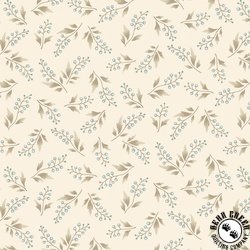 Henry Glass Simply Charming Trailing Berry Vines Cream Blue
