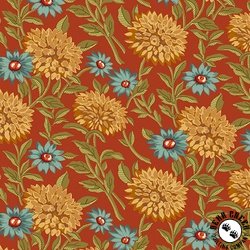 Andover Fabrics Autumn Woods Woodland Bloom Red Andover Fabrics Autumn Woods Woodland Bloom Red