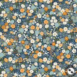 Andover Fabrics Luxe Mini Floral Navy