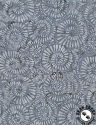 Wilmington Prints Forest Trails Batiks Swirly Seeds Gray