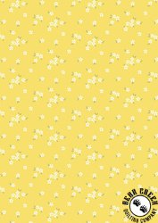 Lewis and Irene Fabrics Joys of Spring Flowerets Sunshine Yellow