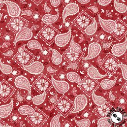 P&B Textiles Barnyard Babies Bandana Allover Red