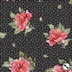 Maywood Studio Marlowe Tossed Flower Black Maywood Studio Marlowe Tossed Flower Black