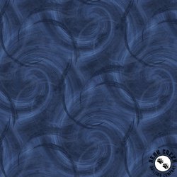 Blank Quilting Spin Flannel 108 Inch Wide Backing Fabric Semi Circle Texture Navy