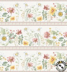 Wilmington Prints Daisy Days Border Stripe