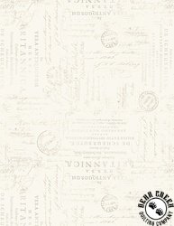 Wilmington Prints Garden Grace Script Texture Cream Wilmington Prints Garden Grace Script Texture Cream