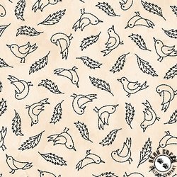 Maywood Studio Spooky Stitches Crows Cream