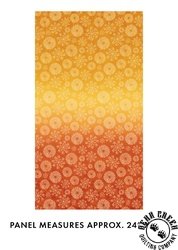 Benartex Wishflower Panel Ombre Orange/Gold Benartex Wishflower Panel Ombre Orange/Gold