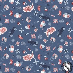 Riley Blake Designs Stars and Stripes Forever Main Blue Riley Blake Designs Stars and Stripes Forever Main Blue