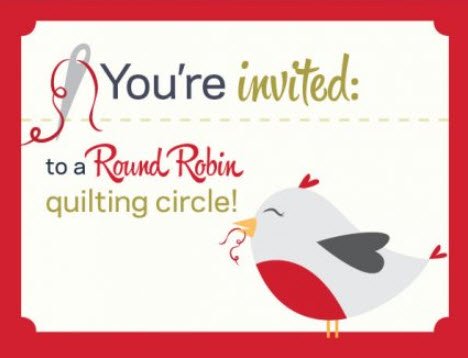 Round Robin Quilting Circle Invitation