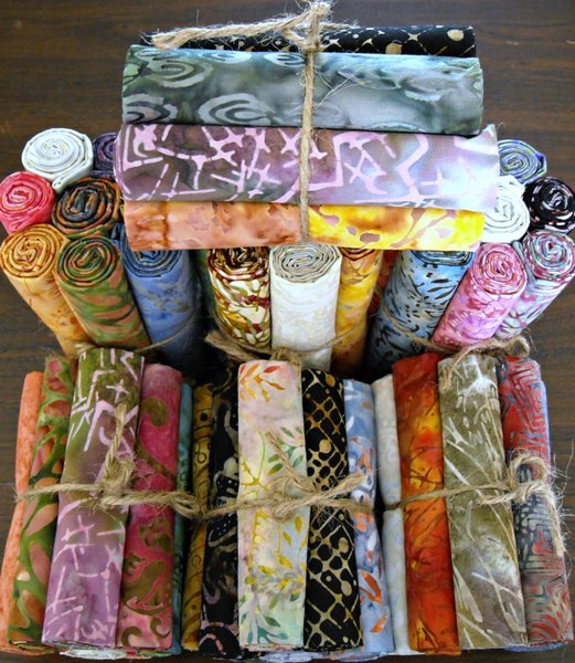 Batik fat quarter bundles by Bear Creek Quilting Company