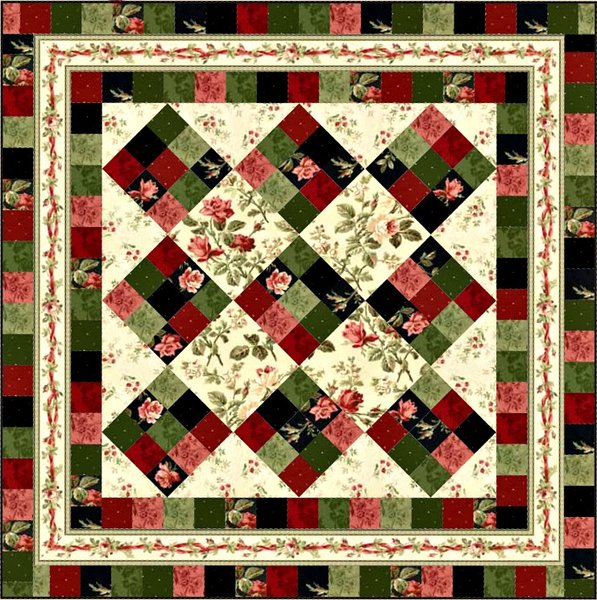 Rosey Ribbons Quilt Pattern by Maywood Studio